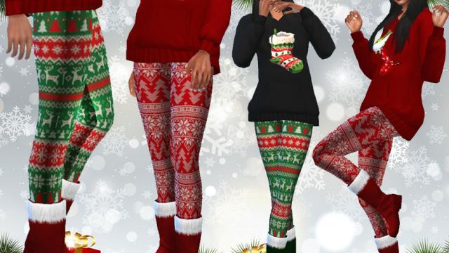 Female XMas Boots для The Sims 4
