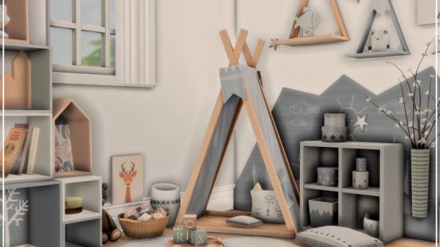 Aubrey Kids room для The Sims 4