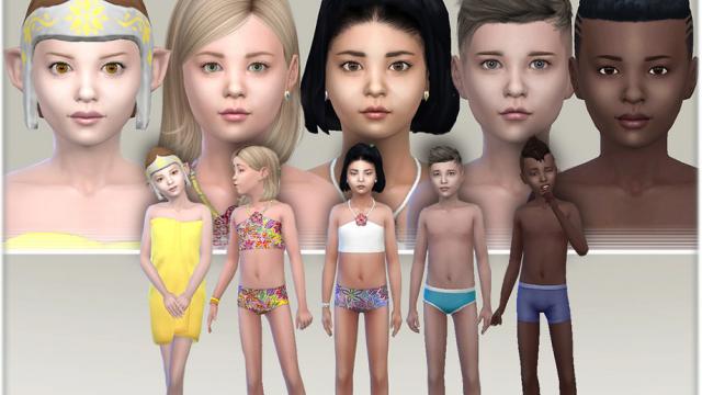 Kids skin for The Sims 4