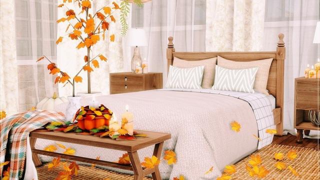 Fallen Leaves - Bedroom для The Sims 4