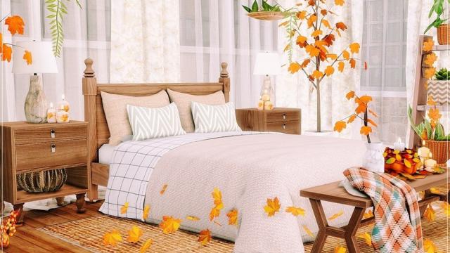 Fallen Leaves - Bedroom для The Sims 4