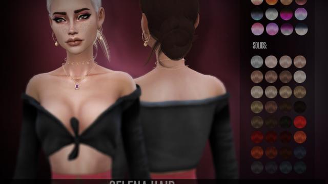 LeahLillith Selena Hair for The Sims 4