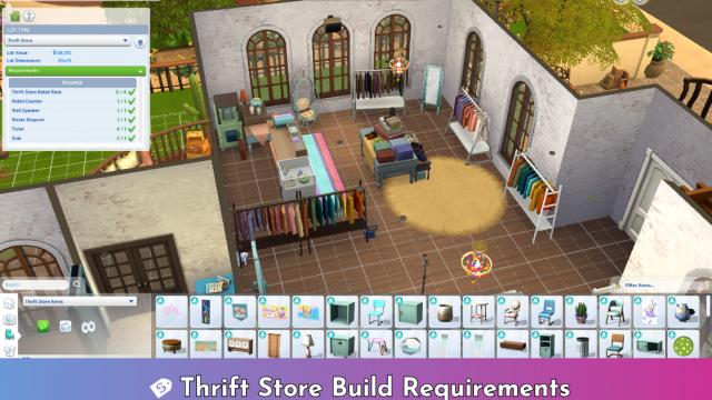Separated ThrifTea Lot Types for The Sims 4