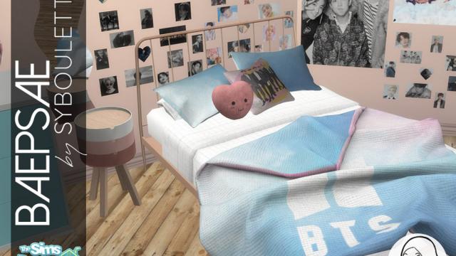 Baepsae set - Kpop bedroom (part 1) для The Sims 4