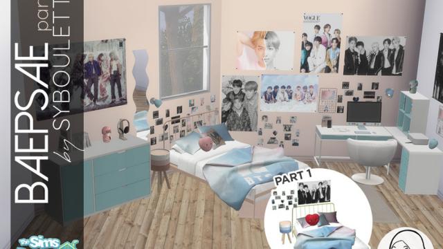 Baepsae set - Kpop bedroom (part 1) для The Sims 4