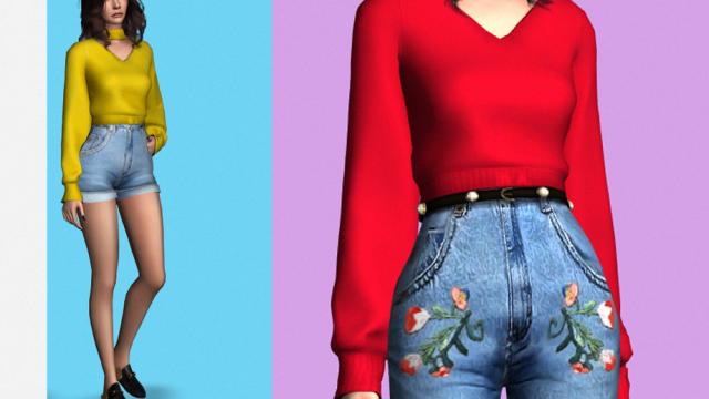 Cherry Sweater for The Sims 4