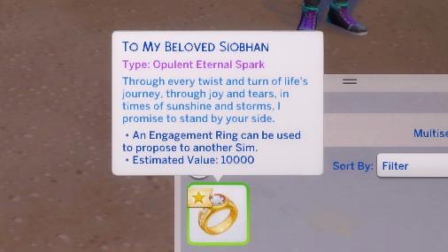 Purchase Engagement Rings for The Sims 4