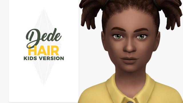 Dede Hair for girls для The Sims 4
