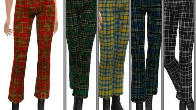 Holiday Wonderland - Plaid Crop Flare Pants