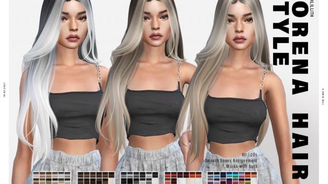 LeahLillith Lorena Hairstyle for The Sims 4