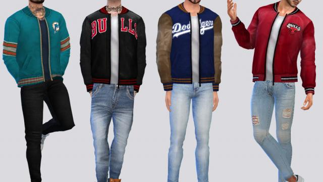 Joe Varsity  Joe Varsity Jacket for The Sims 4