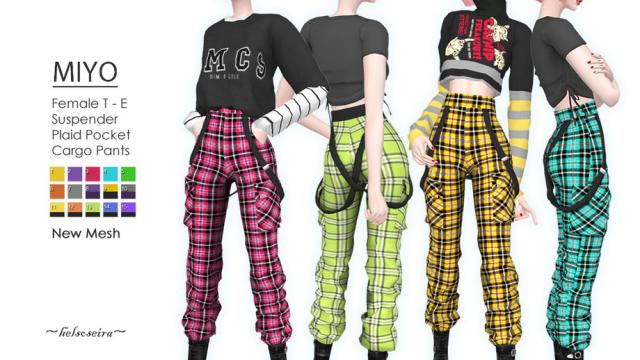 MIYO -Punk Plaid Cargo Pants