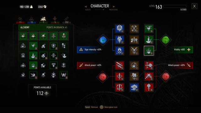 Extra Skill Slots and Mutations for The Witcher 3