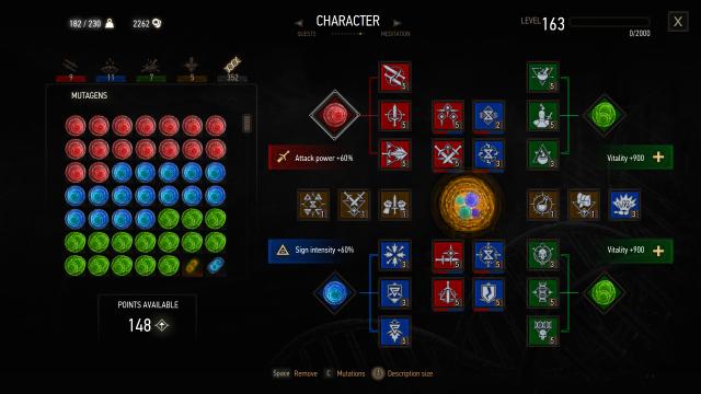 Extra Skill Slots and Mutations for The Witcher 3