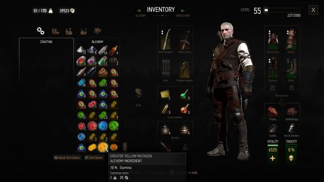 -    Restored Content - Yellow Mutagens for The Witcher 3