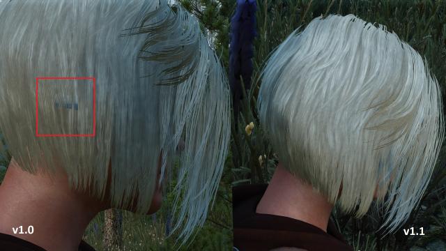 Ciri Alternate Hairstyle from Cyberpunk 2077 for The Witcher 3