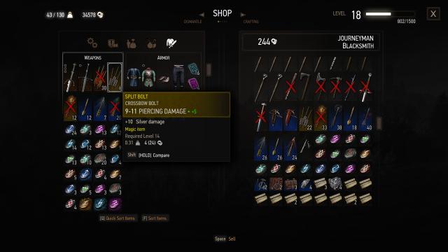 Продаваемые болты / Sellable Bolts для The Witcher 3