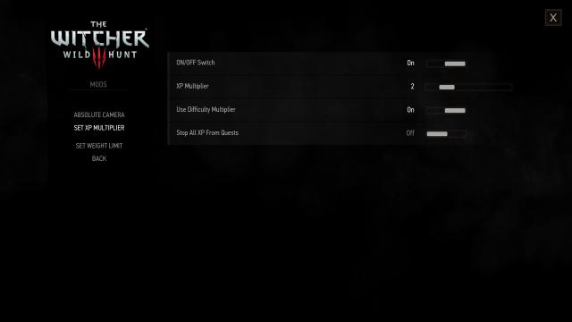 Множитель опыта / Set XP Multiplier для The Witcher 3