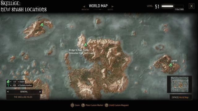 Additional Stash Locations for The Witcher 3