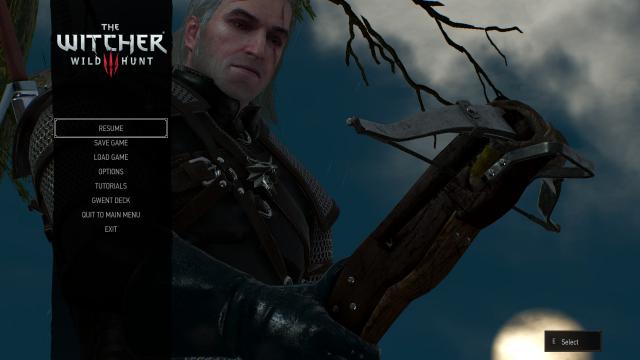 Pause and Menu Anytime for The Witcher 3
