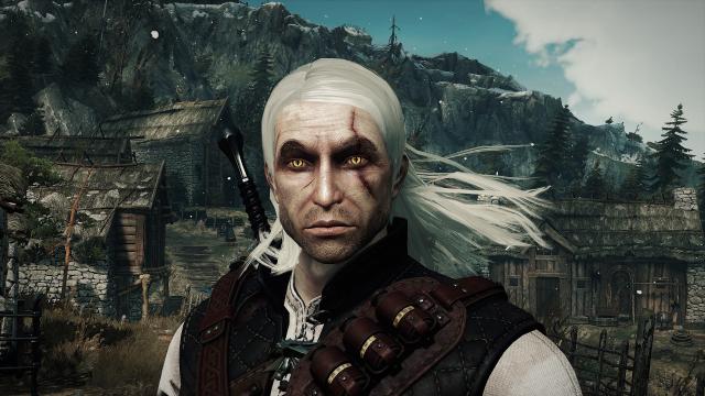 TW1 Geralt Face ONE - Реплейсер лица Геральта для The Witcher 3