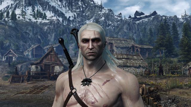 TW1 Geralt Face ONE - Реплейсер лица Геральта для The Witcher 3