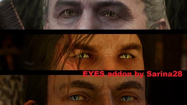 Уникальные глаза для всех ведьмаков / Unique Eyes for ALL Witchers (EXCEPT GERALT) для The Witcher 3