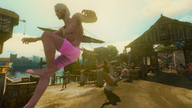 Geralt's Pink Undies for The Witcher 3