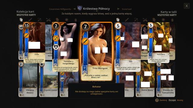 Сексуальные карты для Гвинта 18+ / Sexy Card Gwent для The Witcher 3