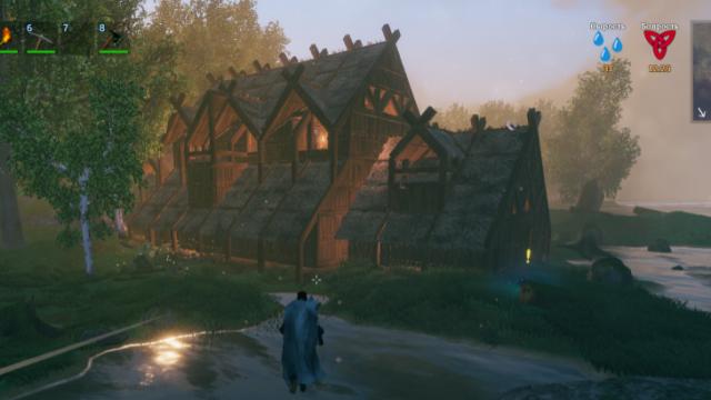 Longhouse for vikings for Valheim